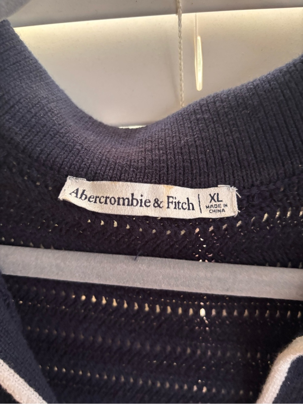 Abercrombie Navy crochet shirt - Picture 3 of 3